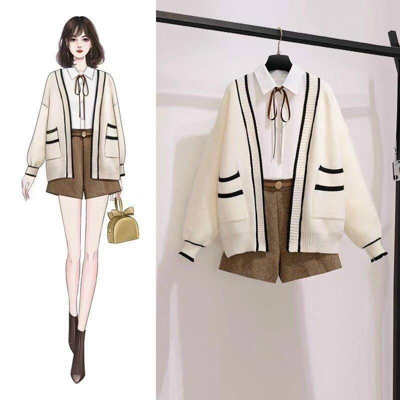 Áo Khoác Cardigan Dài Tay Dễ Thương Quảng Châu, Áo Len Mỏng Nữ Dài Tay