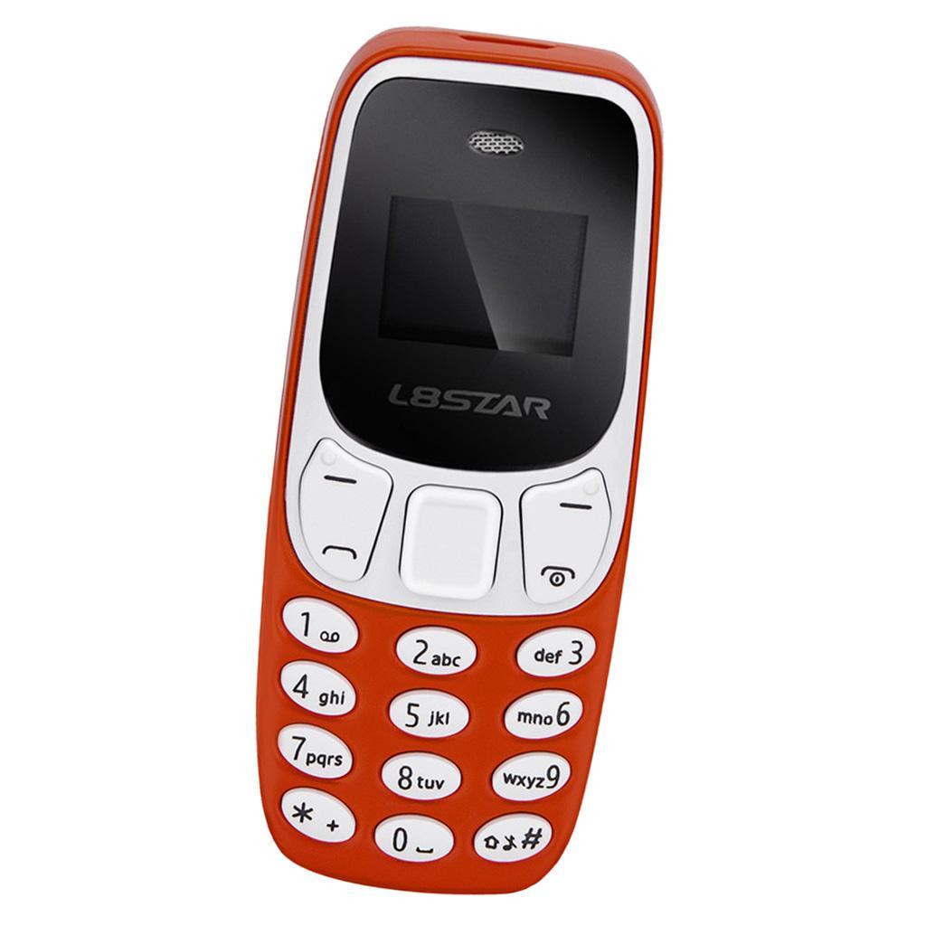 2xPortable Tiny Bluetooth Small Low BM10 Mobile Phone Orange