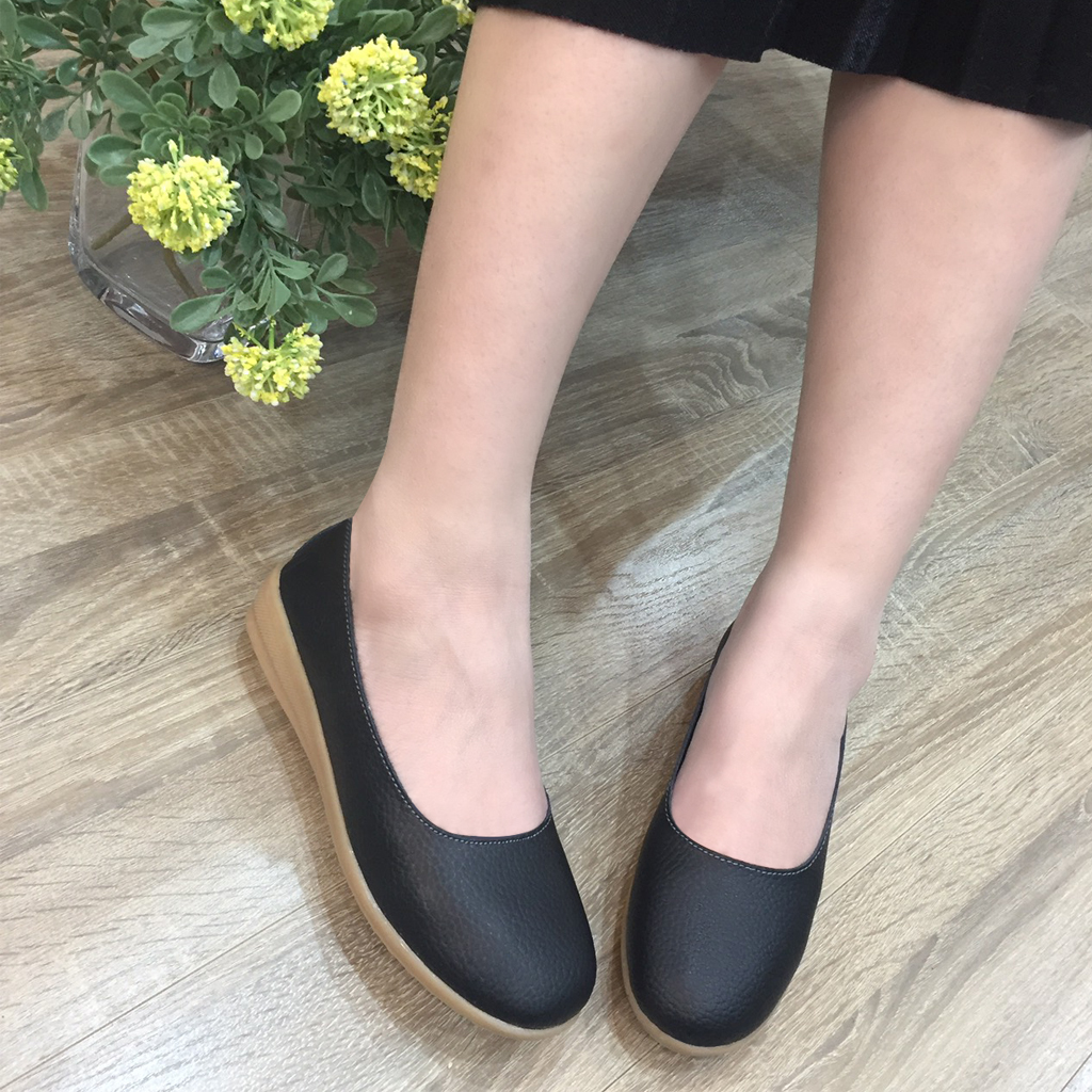 Giày Búp Bê Nữ Ngoại Cỡ Big Size 40 41 Da Microfiber Cao Cấp Màu Đen Siêu Mềm Êm Chân Tôn Dáng Đẹp CSB Thái Lan