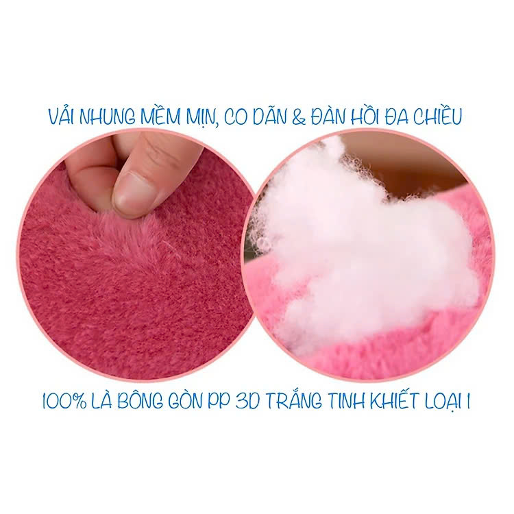 Gấu bông Lotso nằm siêu dễ thương – Size 40 – Quà tặng thú nhồi bông tai dâu nằm – Gối ôm hugging bear cho bé ngủ ngon
