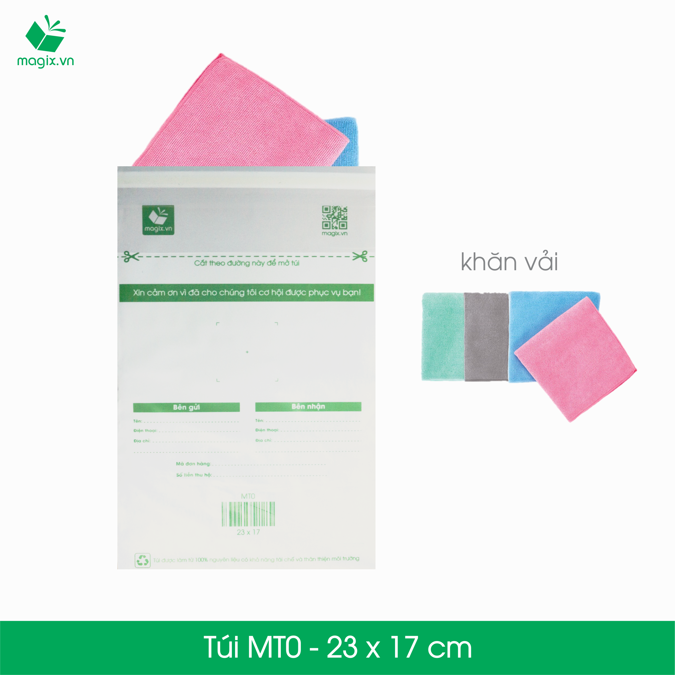 MT0 - 23x17 cm - 300 Túi nilon đóng hàng