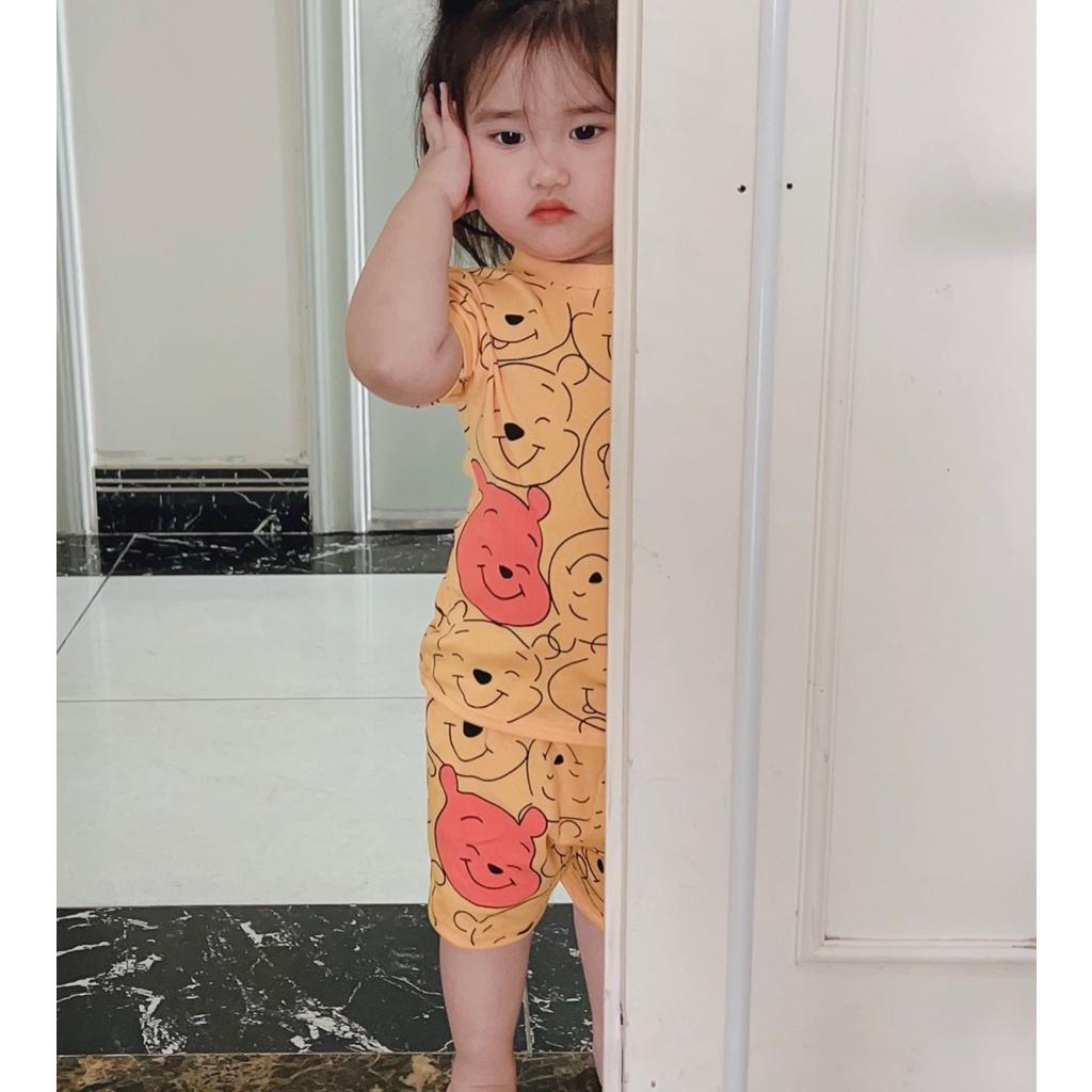 SET 2 BỘ ĐÙI BÉ COTTON VÀNG GẤU POOH