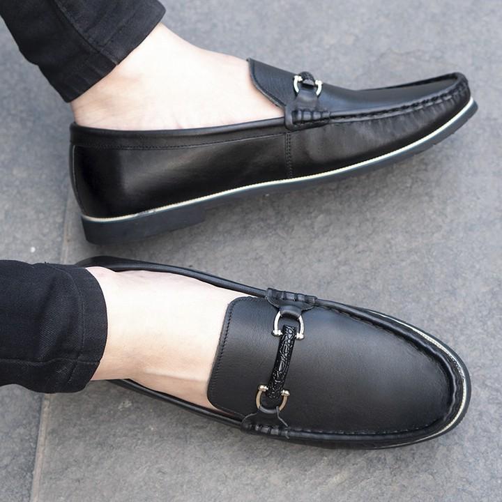 Giày Lười Nam Boat Loafers Shoes Handmade GL33- Da Nappa Cao Cấp