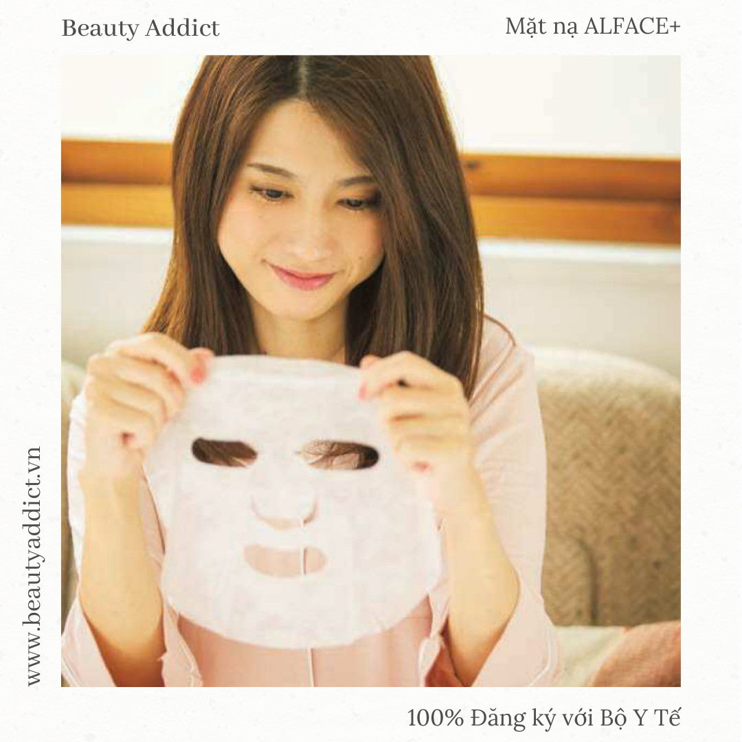 Mặt Nạ Siêu Dưỡng Ẩm Nhật Bản Alface Aqua Moisture Sheet Mask Platinum Moisture, Dành Cho Da Khô Và Da Nhạy Cảm, Với 17 Loại Axit Amin, Tinh Chất Nhau Thai, Dầu Ngựa, Chống Viêm Và Chống Lão Hóa Da