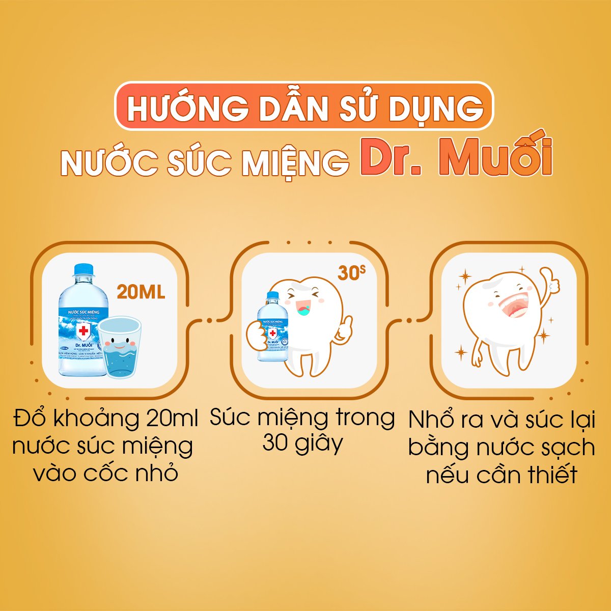 1 Thùng 9 chai Nước súc miệng Dr. Muối hương Gừng ấm áp