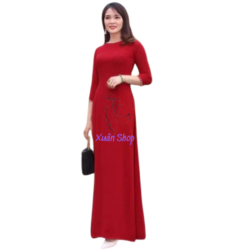Áo dài lụa tằm kèm quần / áo dài truyền thống / áo dài nữ