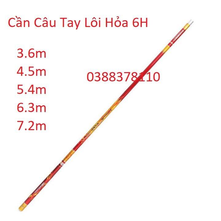 Cần Tay 6H, Cần Câu Tay Lôi Hỏa 6H Lửa Vàng Chất Liệu Carbon Thích Hợp Câu Cá Nhiều Địa Hình ( sale xả hàng )