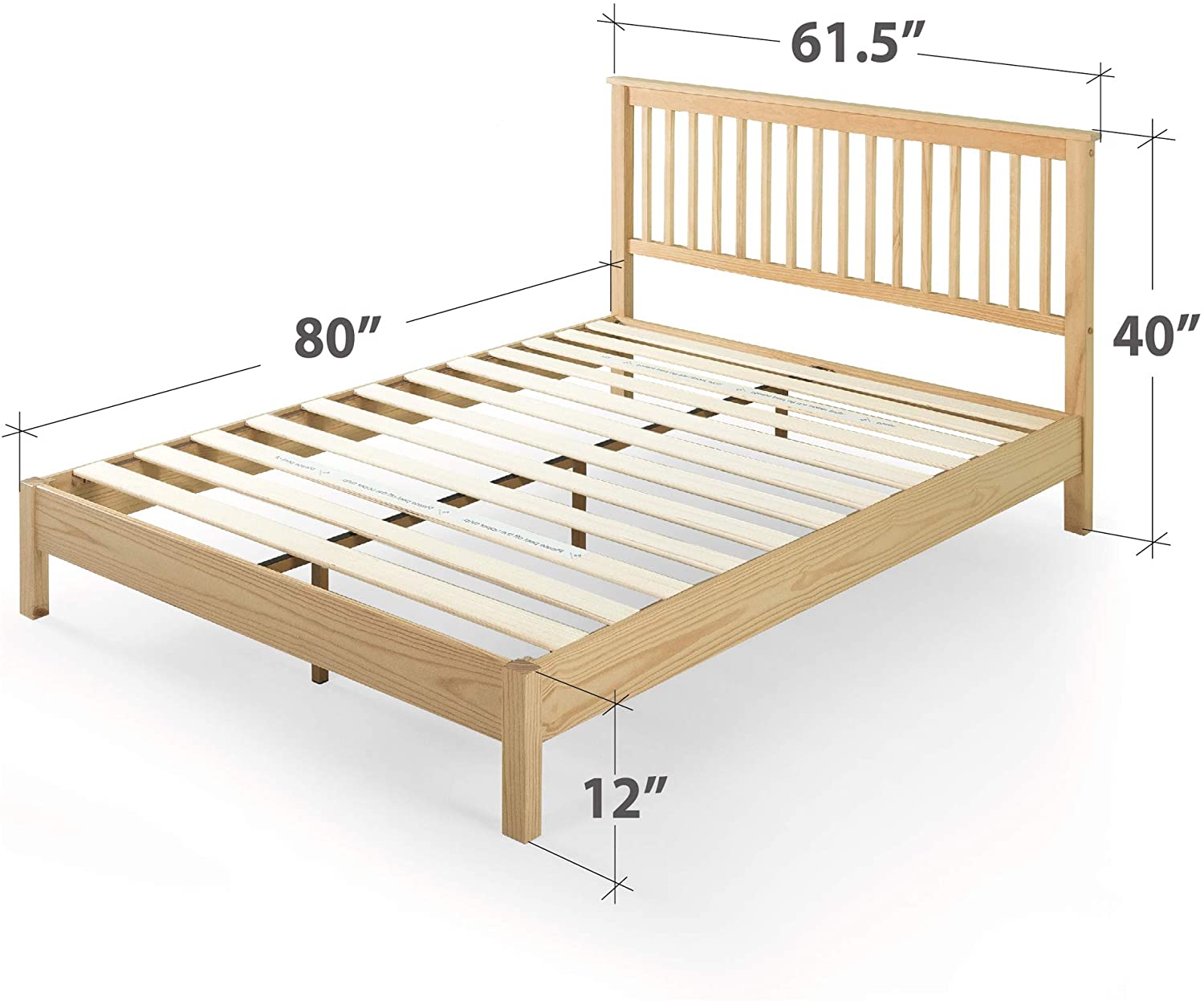 Giường Ngủ Zinus Gỗ Tự Nhiên Cao Cấp Và Sang Trọng Farmhouse Wood Platform Bed