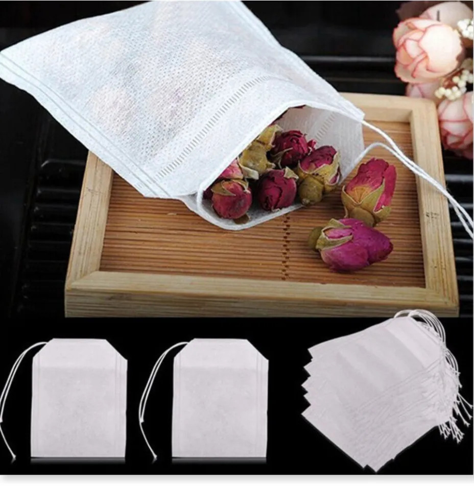 Combo 100 túi lọc trà, thảo dược dây rút chất liệu không dệt - HENRYSA