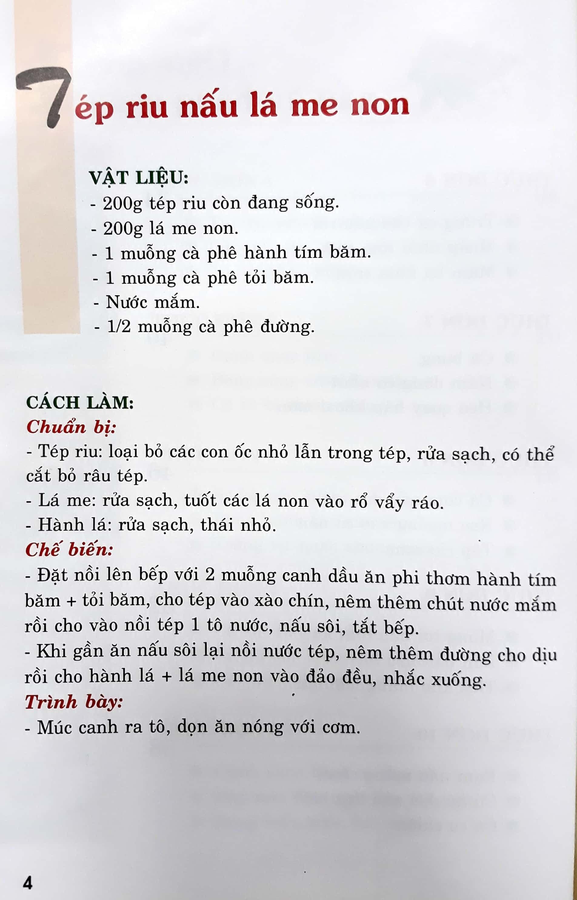 Sách Thực Đơn Món Ăn Hàng Ngày - Tập 1
