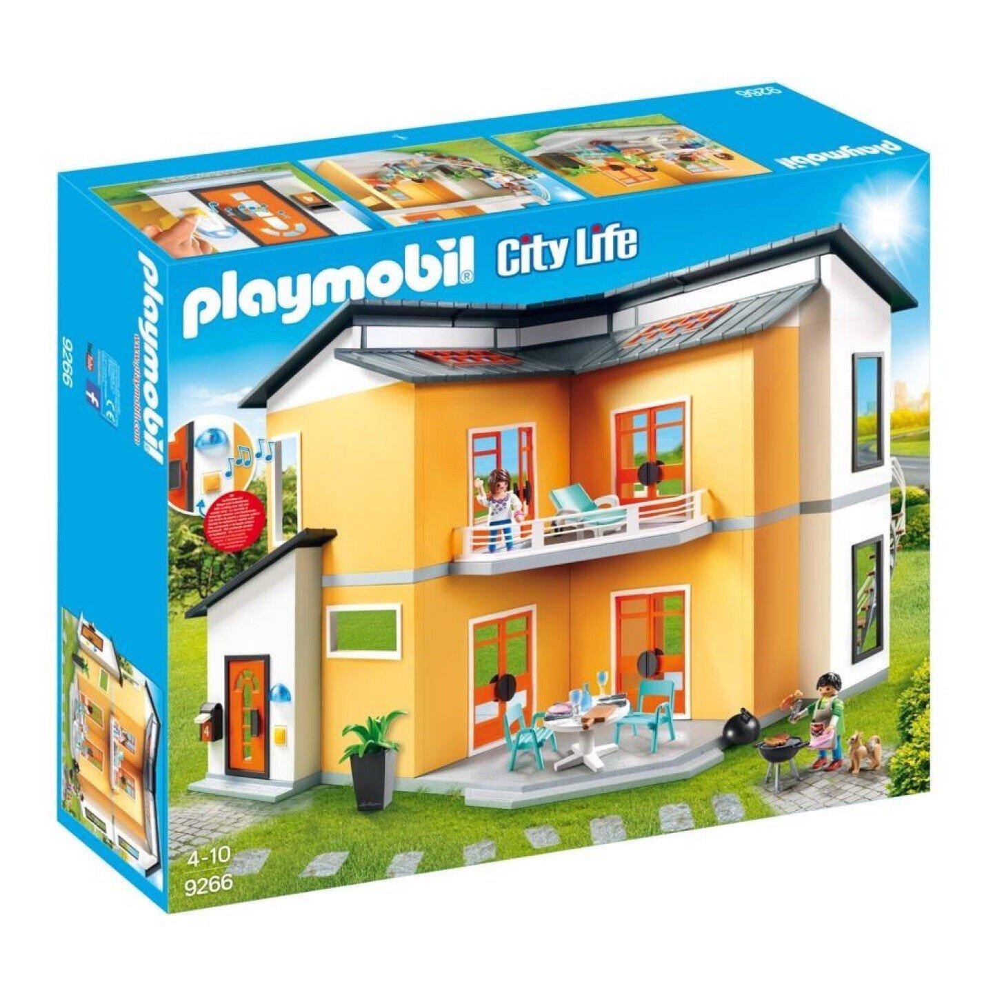 Đồ chơi mô hình Playmobil Biệt thự hiện đại kèm nhân vật, nội thất và hiệu ứng đèn &amp; âm thanh 137 pcs
