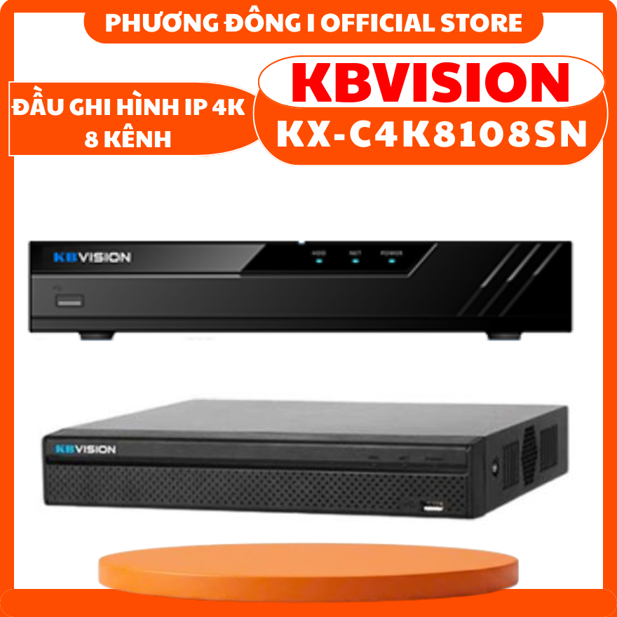 ĐẦU GHI HÌNH IP KBVISION KX-C4K8108SN2 8 KÊNH I KX-C4K8116SN2 16 KÊNH - HỖ TRỢ ĐẾN 8MP, CHUẨN HÌNH ẢNH, CHUẨN ONVIF