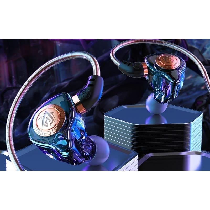 Tai nghe có dây TEKKIN KJ57 Bass Có Mic Khử Tiếng Ồn HiFi PC Máy Tính Để Bàn  - hàng chính hãng - 3.5mm màu xanh