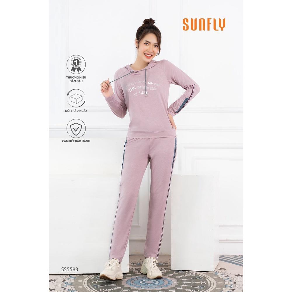 SS5583 BỘ THỂ THAO COTTON CÓ MŨ ÁO DÀI QUẦN DÀI