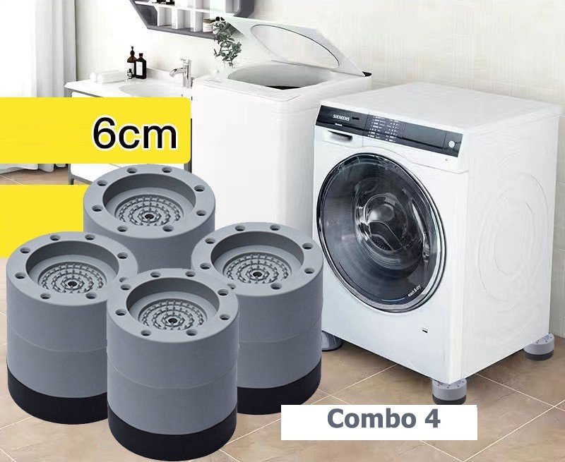 Combo 4 Chân Kê Máy Giặt, Tủ Lạnh 7x6cm