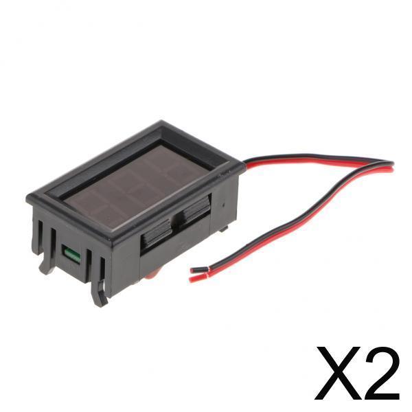 2x0.56" 2 Wire AC70-500V Digital Voltmeter Volt Voltage Meter Car Motor Green