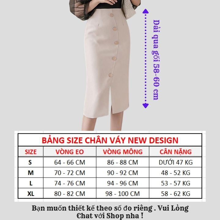 Chân Váy Bút Chì Dáng Dài Thiết Kế Lưng Cao Xẻ Tà Thanh lịch Công Sở Chất Vải Nhập Tốt New Design CV0069