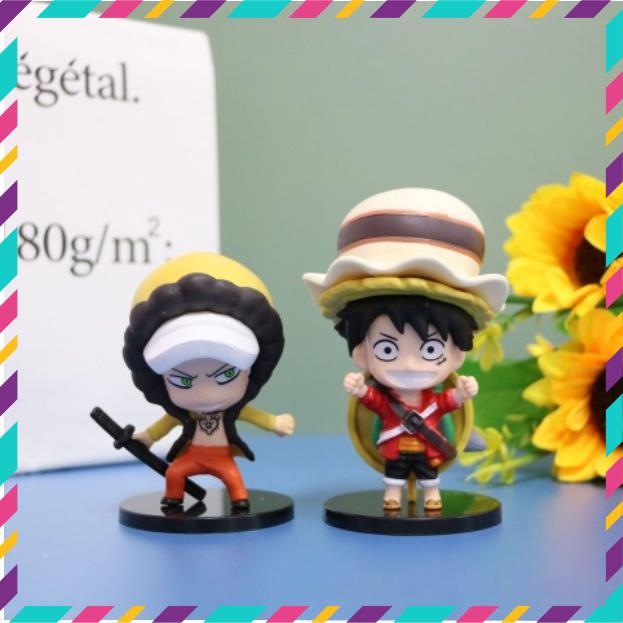 Mô Hình Nhân Vật OnePiece, Luffy, Zoro, Sanchi ChiBi, Cao 12,5cm - Trang Trí Decor Phòng Học - Tượng Figure One Piece