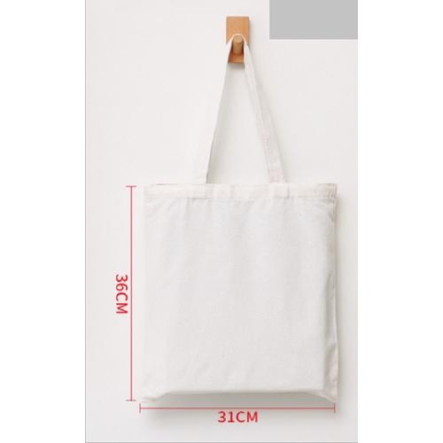 Túi vải Bố Túi xách Túi vải Canvas trơn Có khóa và không khóa kéo Kích thước Cao 36cmx Rộng 31cm - Không Khóa