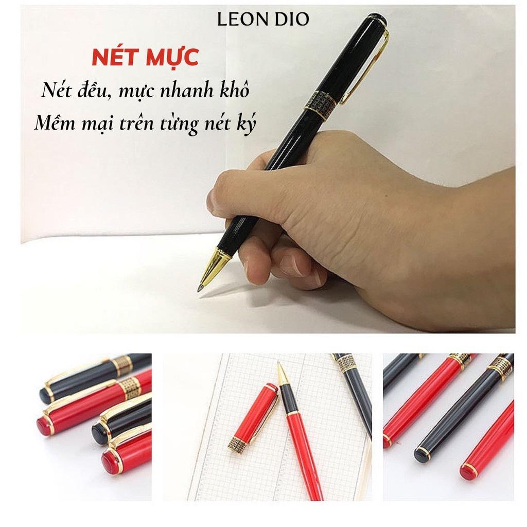 Bút Ký Tên, Viết Kí Dạ Bi Khắc Chữ Theo Yêu Cầu Leon Dio Primal Hive Black LD041R - Ngòi 0.5mm, Quà Tặng Cao Cấp - Đỏ