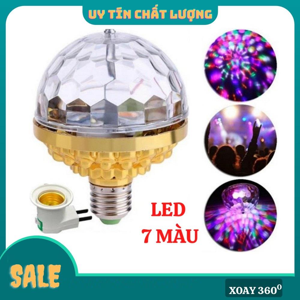 Đèn Led 7 Màu Đui Xoáy E27 Nhấp Nháy Trang Trí Phòng Karaoke Gia Đình