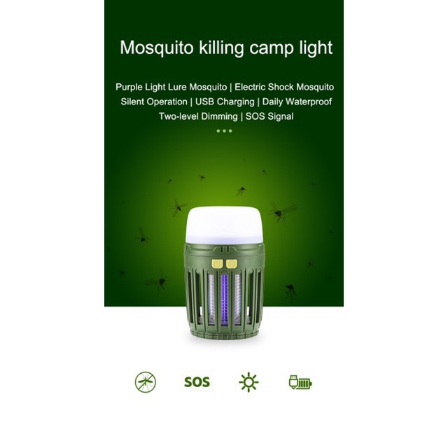 Đồ cắm trại đèn đuổi muỗi campoutvn naturehike NH20ZM003 du lịch dã ngoại có móc treo thắp sáng tiện dụng gọn nhẹ sạc USB 3 chế độ sáng A112