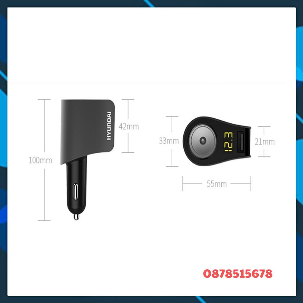 Tẩu sạc Hyundai cao cấp 1 tẩu tròn ,có màn hình LED hiển thị điện áp - Hàng Chất Lượng