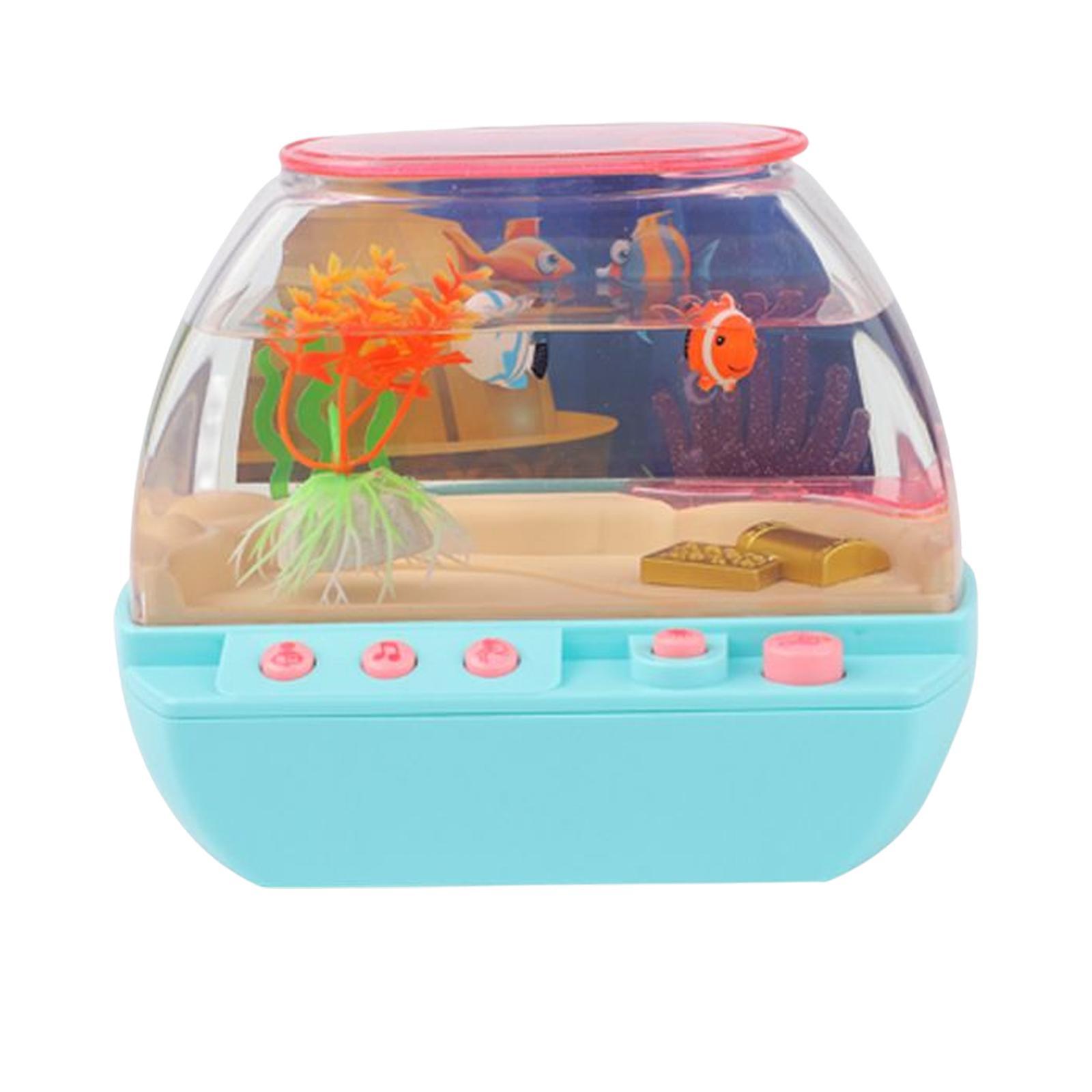 aquarium toys tank aquarium mini  Blue