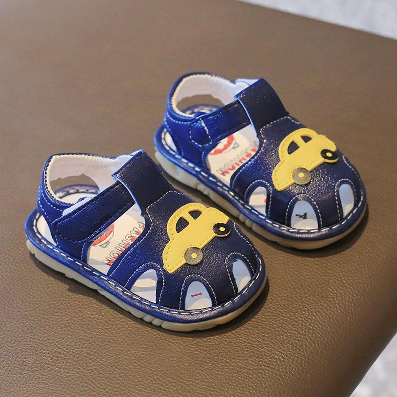 Sandal ,Dép Rọ Cao Su Siêu Mềm Cho Bé In Hình Ô Tô Ngộ Nghĩnh Quai Dán Phía Sau Vô Cùng Tiện Lợi - 048