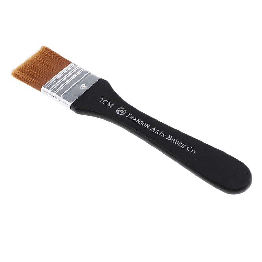 3-4pack High quality nylon brush, watercolor, acrylic painting brush. 3cm width