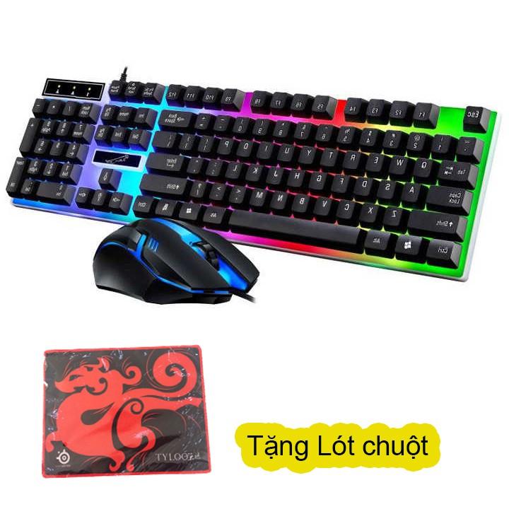 Bộ bàn phím và chuột G21B chuyên Game Led 7 màu ( nền trắng phím đen)