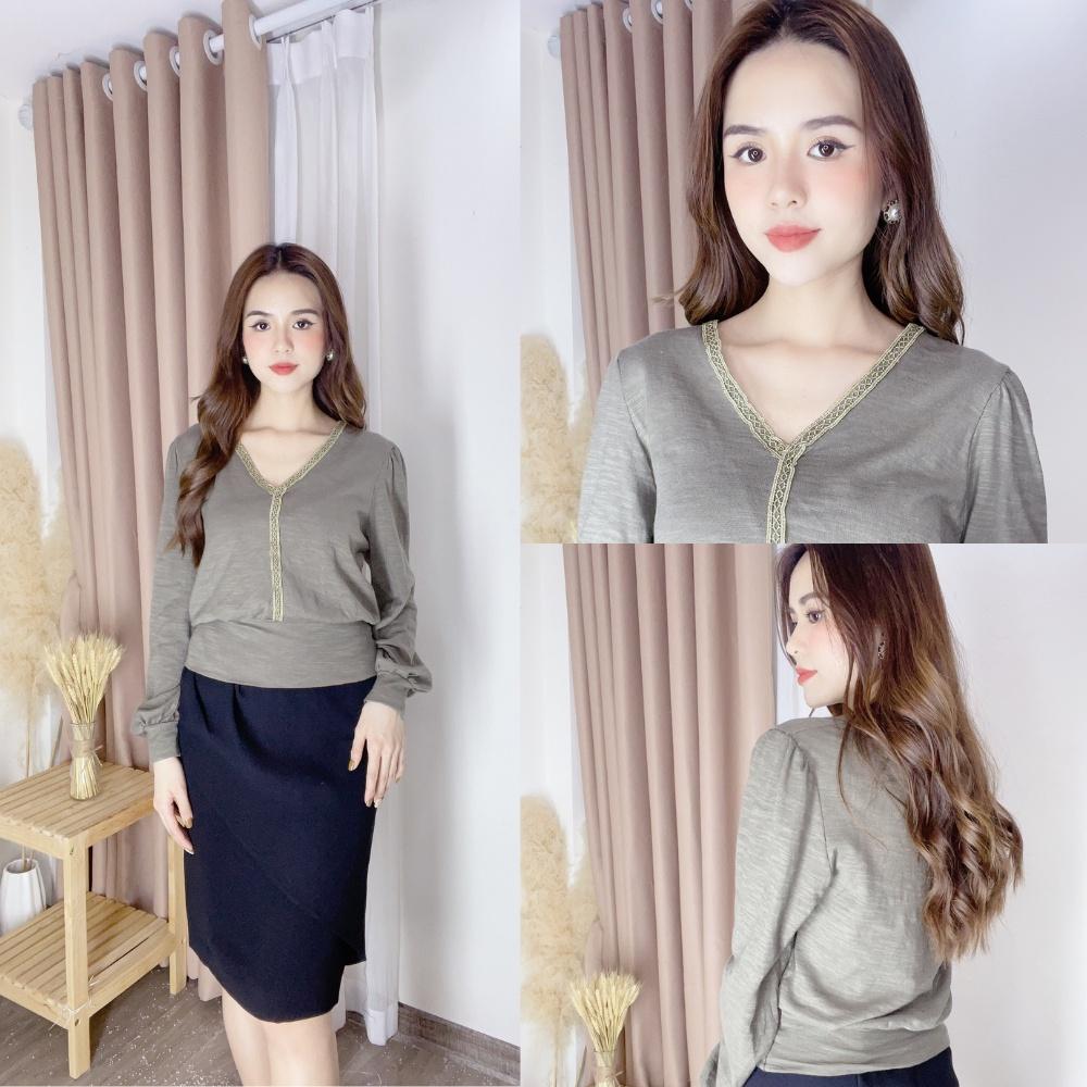 Áo thun nữ rẻ dài tay cotton cao cấp đủ size từ s đến xxl