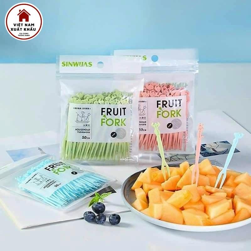 Dĩa Ăn Hoa Quả, Trái Cây, Bánh Kẹo Bằng Nhựa Tiện Gọn Bộ 50 Cái