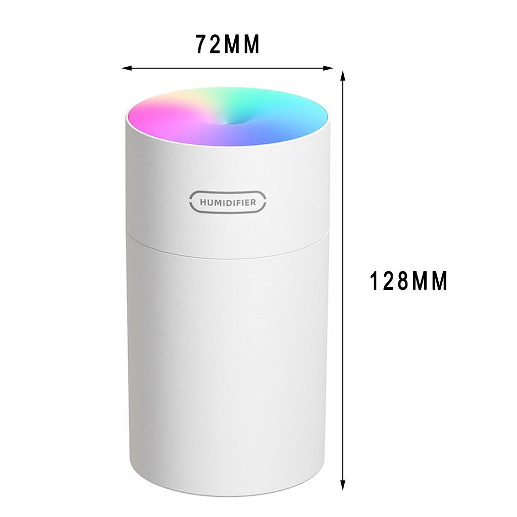 2pcs Humidifier Air Portable Usb Diffuser Mist Mini Purifier 7 Color White+Gray