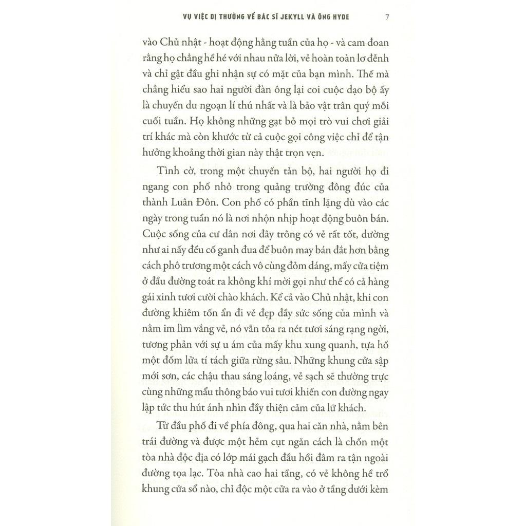 Sách Vụ Việc Dị Thường Về Bác Sĩ Jekyll Và Ông Hyde