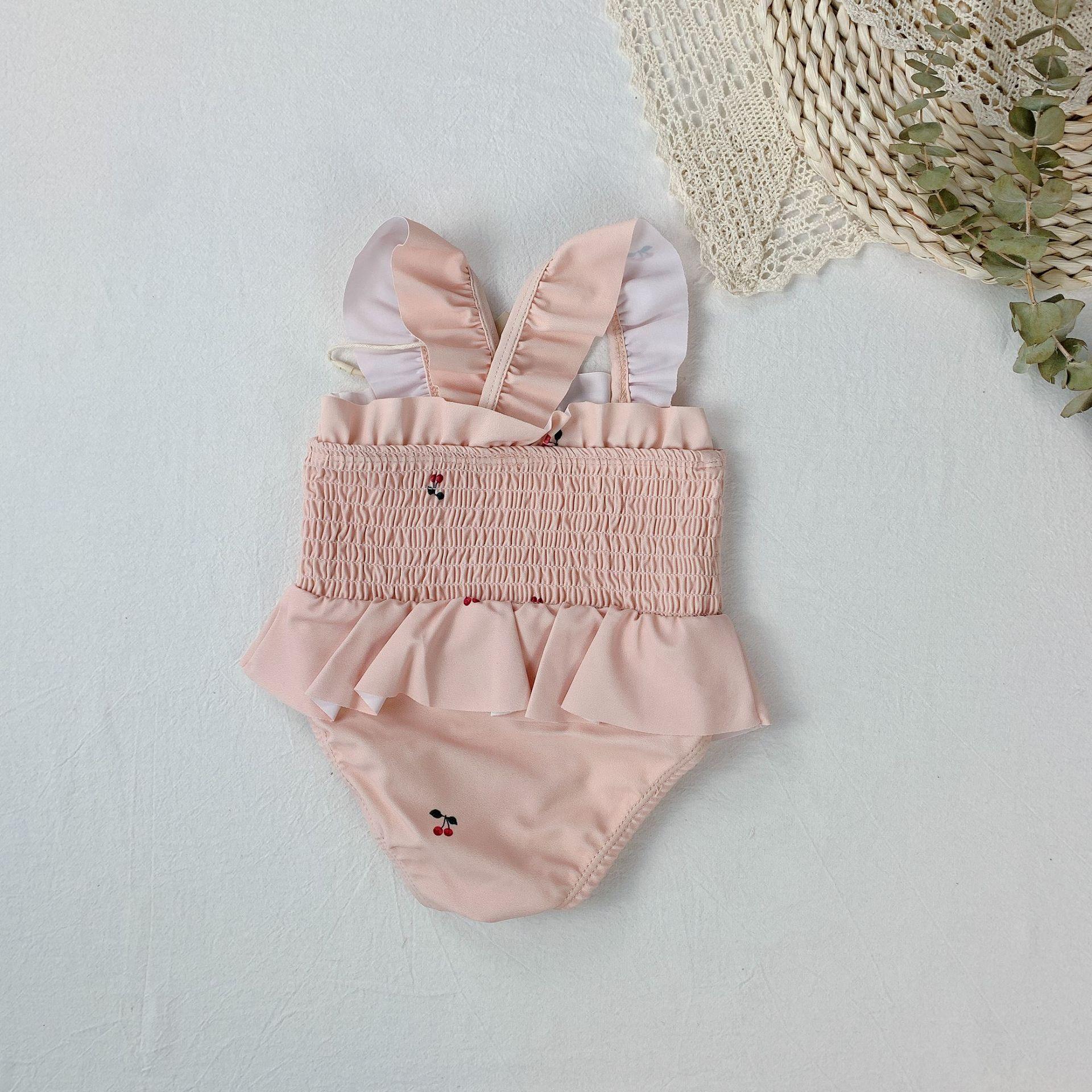 2021 Mới Mùa Hè Cho Bé Gái In Hoa Đồ Bơi Vai Tắt Trẻ Em Áo Liền Quần Kỳ Nghỉ Quần Áo Đi Biển Có Đồ Bơi