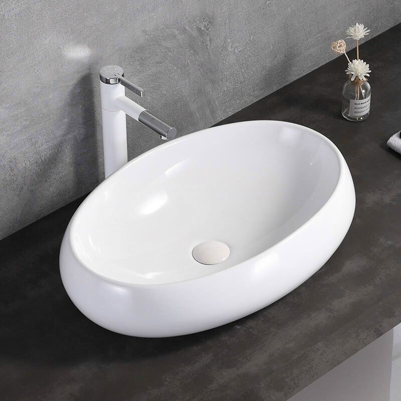 chậu lavabo để bàn chậu rửa để bàn đá chiếc lá loại kiểu tô để bàn sang trọng hiện đại dễ sử dụng chuyên cho công trình  nhà ở khách sạn homestay biệt thự villa