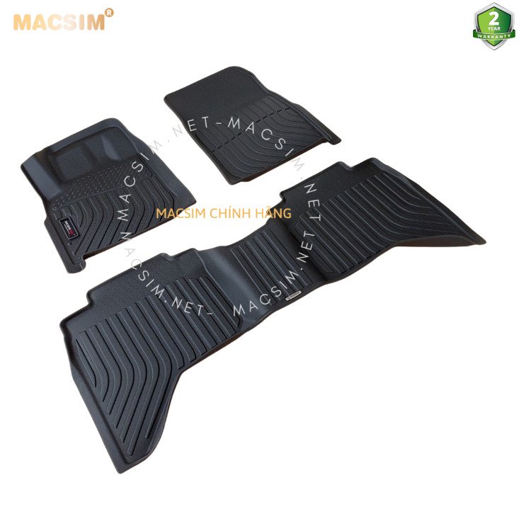 Thảm lót sàn xe ô tô Isuzu D-max 2015-2020 (sd) Nhãn hiệu Macsim chất liệu nhựa TPE cao cấp màu đen