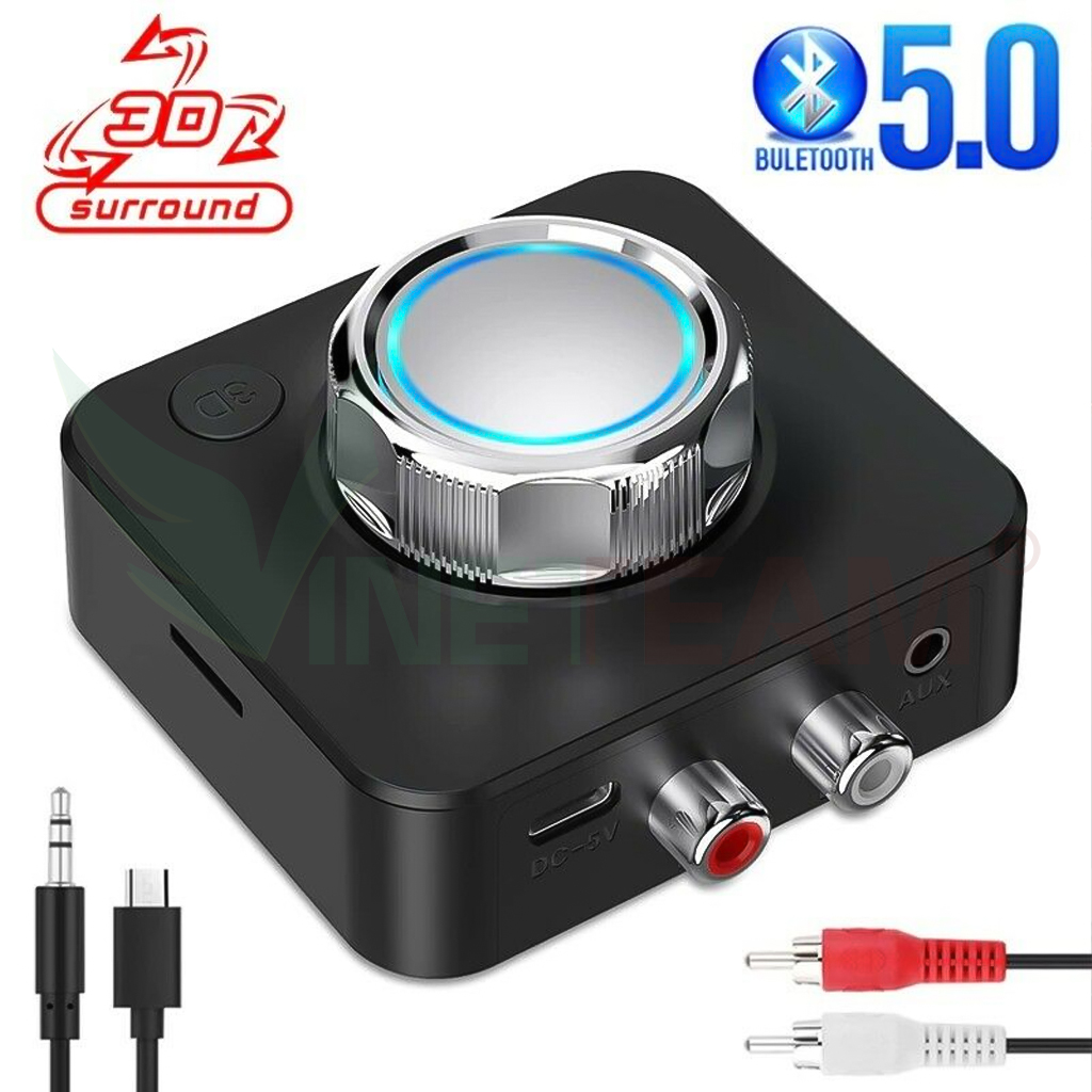 Thiết Bị Thu Phát Nhạc Không Dây Bluetooth 5.0 Vinetteam C39 Âm Thanh Đa Chức Năng TF AUX 3.5mm RCA Cho Loa Ô Tô Tai Nghe Bluetooth  Biến Loa Thường Thành Loa Bluetooth - Hàng Chính Hãng