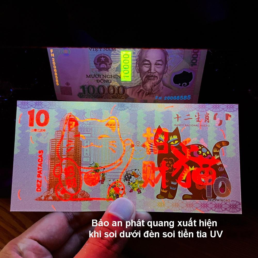 Lì xì Tết tiền hình con Mèo Macao 10 năm 2023, tặng bao lì xì, Tiền lì xì tết 2023 , NELI