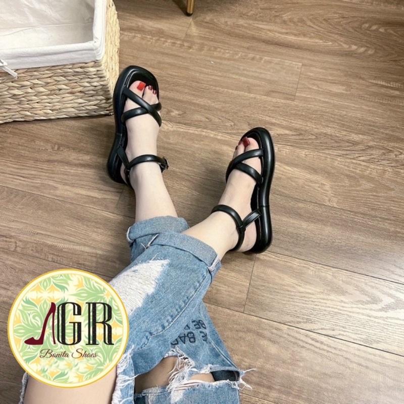 Sandal xuồng dây tròn quai X khoá gài xinh 2,5 cm