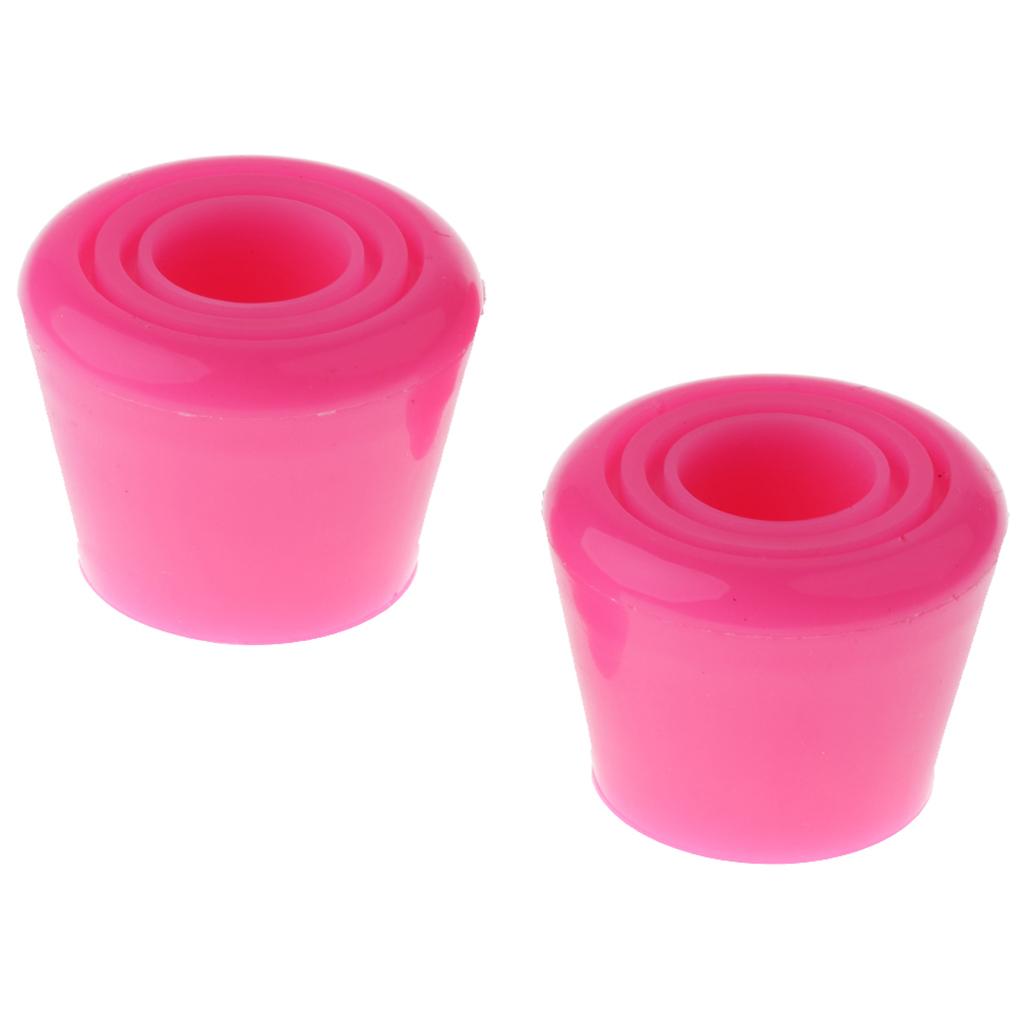 2x2pcs PU Roller Skates Toe Stops Inline Skates Ice Skates Accessories Pink
