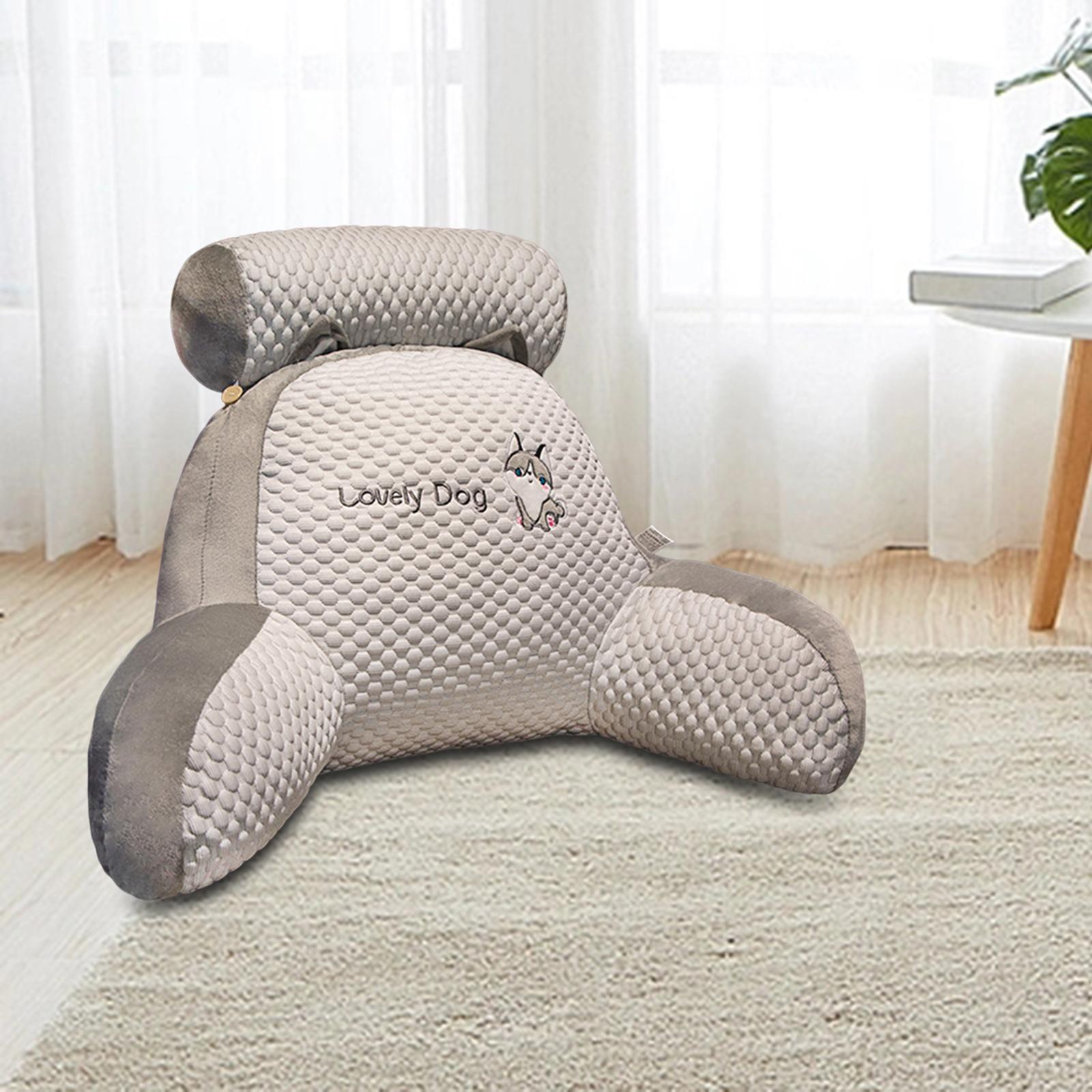 Pillow Washable Embroidery Waist Rest Cushion for Bedroom Sofa Office