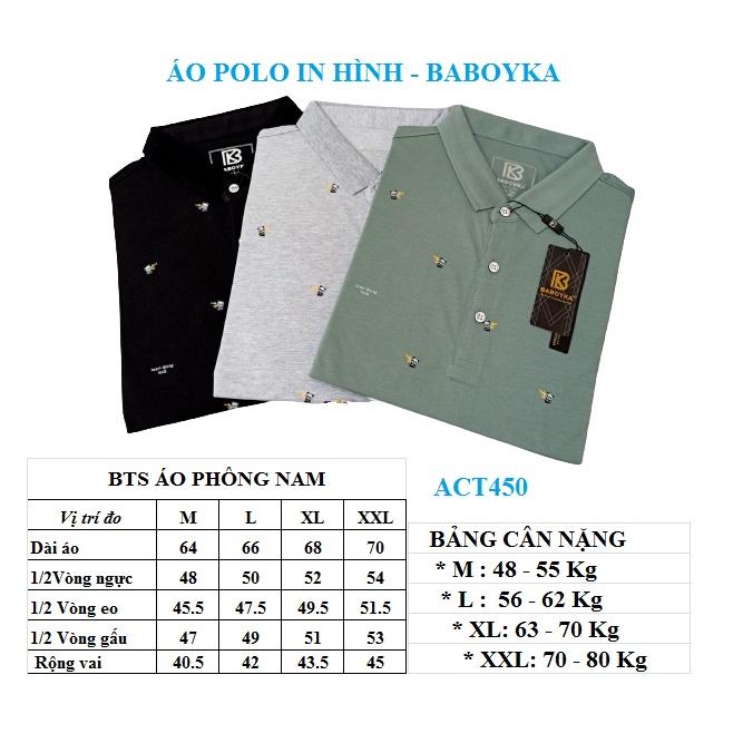 Áo Polo Nam Chất Lacost In Hình Nổi Bật Logo Thương Hiệu BABOYKA Phong Cách Thời Trang Trẻ Trung