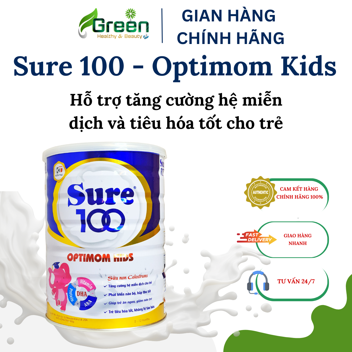Combo Sữa Non OPTIMOM KIDS Và Sắt Nhỏ Giọt FERRODUE Nhập Khẩu Ý