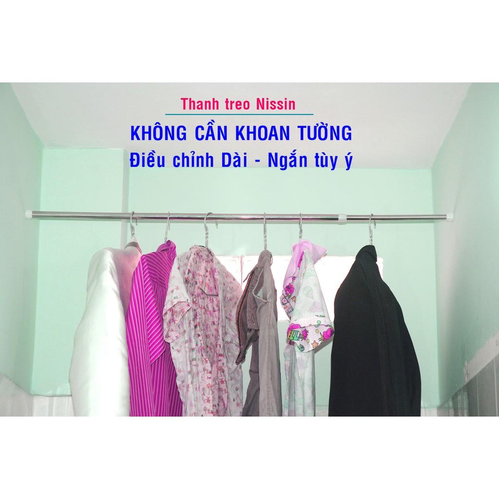Loại Ngắn nhiều size - Thanh treo thông minh Nissin KHÔNG CẦN KHOAN TƯỜNG, cây treo đa năng Nissin