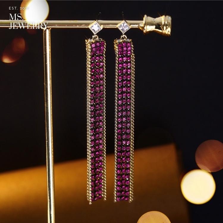 Khuyên Tai Dài Bạc S925 Ms Jewelry Phong Cách Hàn Quốc U005