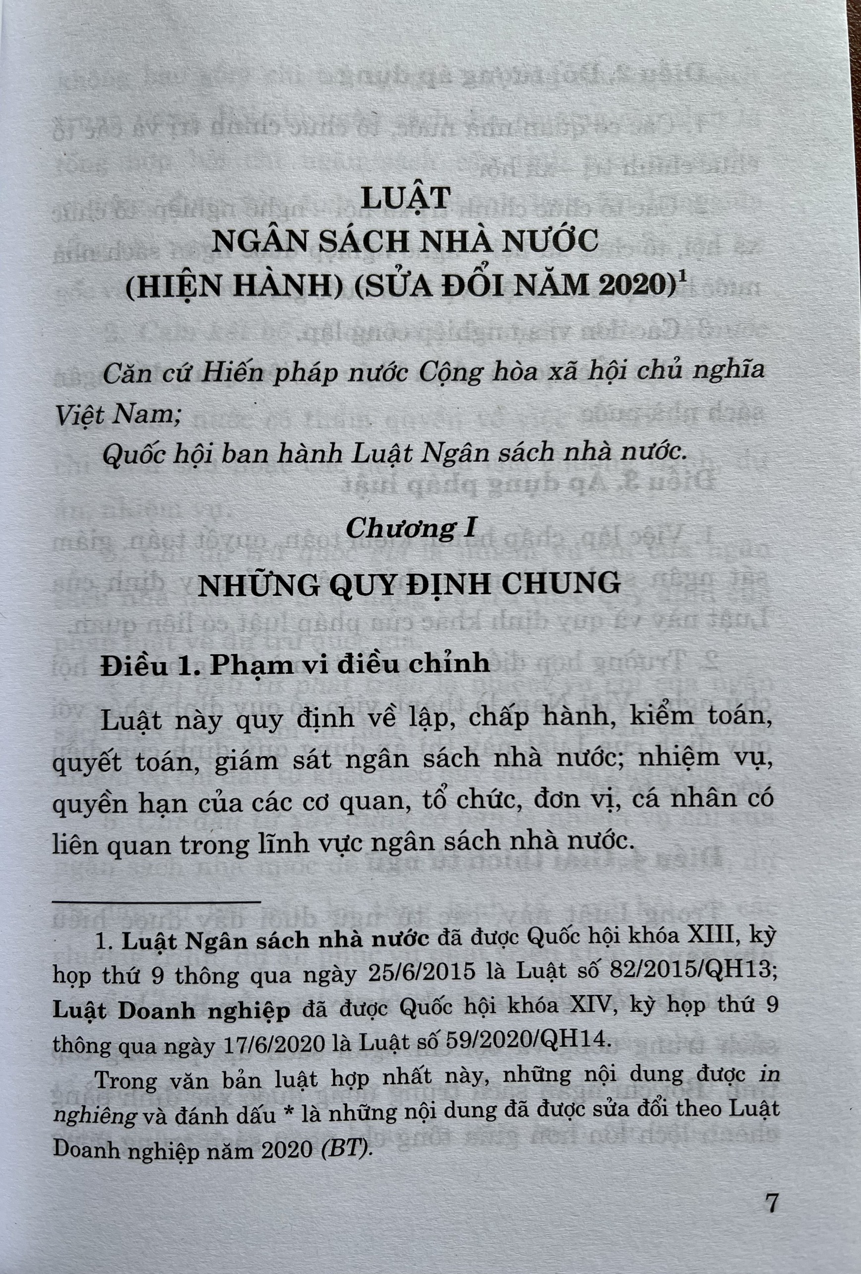 Luật Ngân Sách Nhà Nước