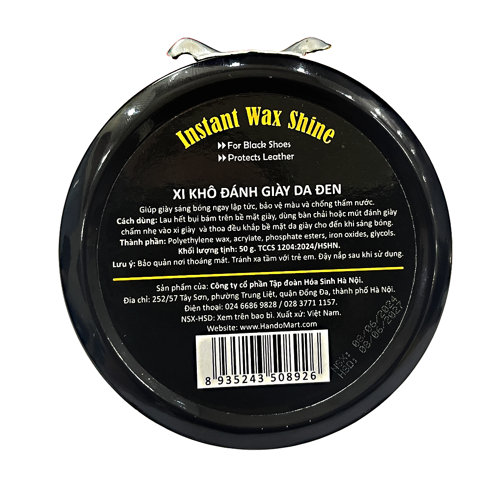 Xi khô đánh giày da, đồ da Hando 50g (Đen / Nâu)
