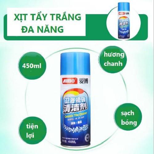 Chai Xịt Tẩy Đa Năng AIBO 450ML Vệ Sinh Sàn Nhà , Gạch Men Siêu Sáng